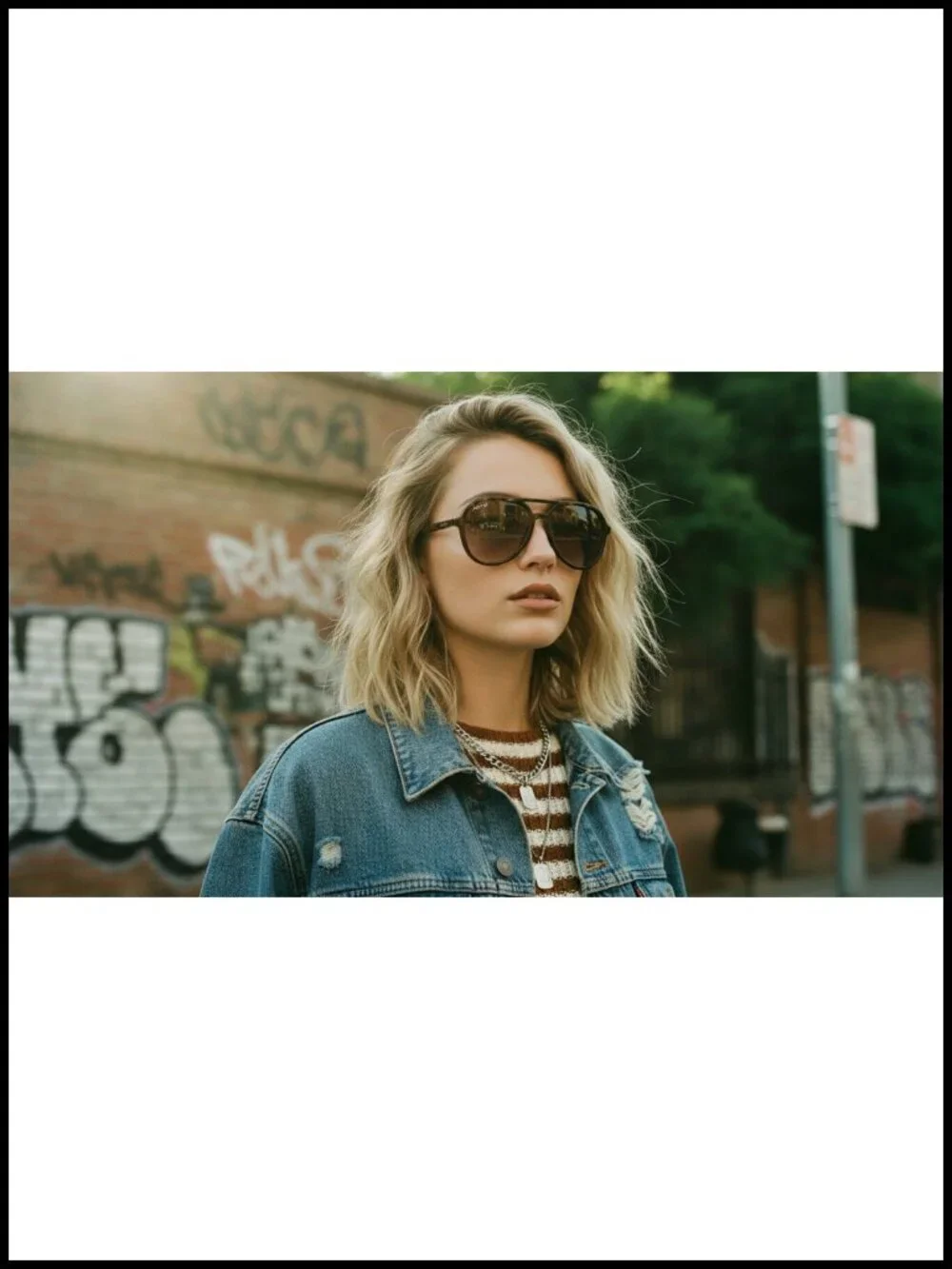 Classic Polarized Aviator Sunglasses with Double Bridge